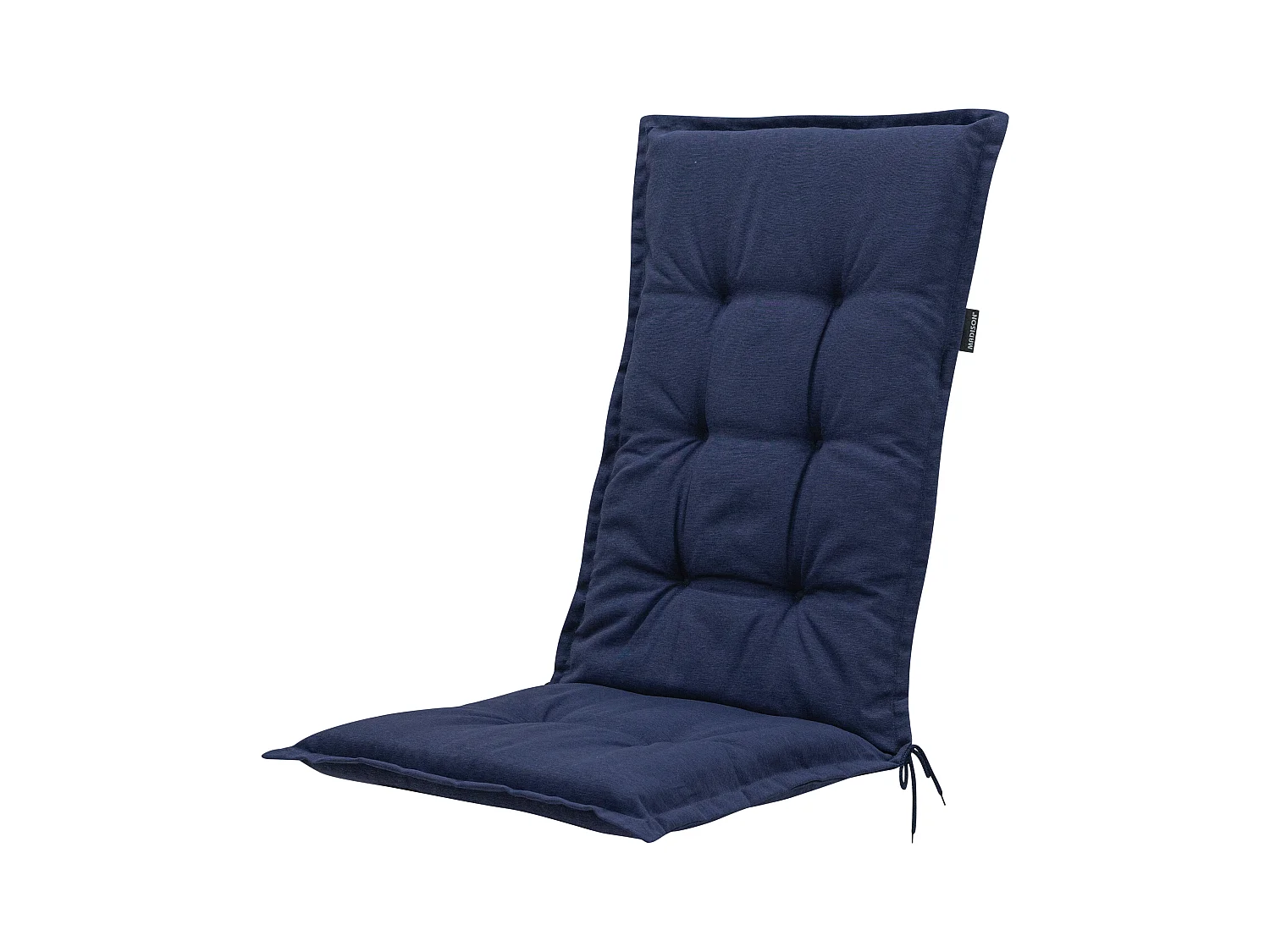 Cojín para silla de jardín con respaldo alto Panamá índigo - Aprox. 123x50 cm - Juego de 4