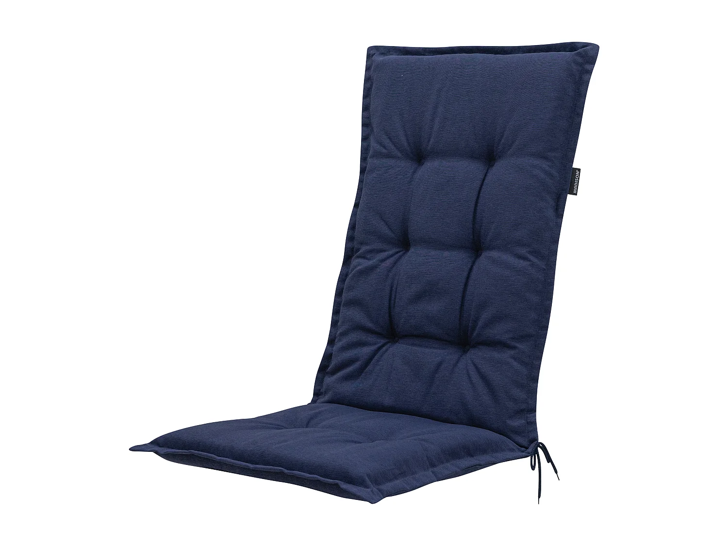 Coussin de chaise de jardin dossier haut Panama indigo - Env. 123 x 50 cm - Lot de 4