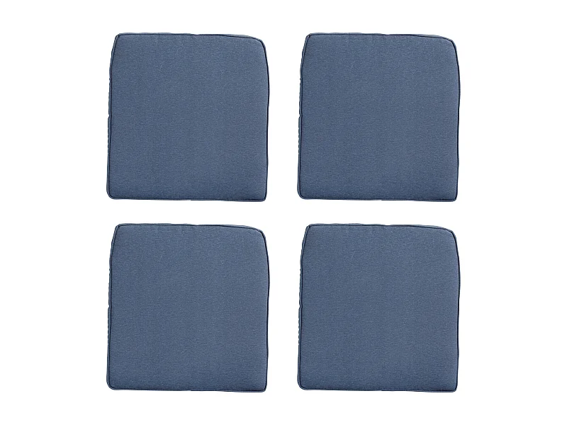 Zitkussen Wicker Panama safier blue - Ca. 48x48 cm - Set van 4