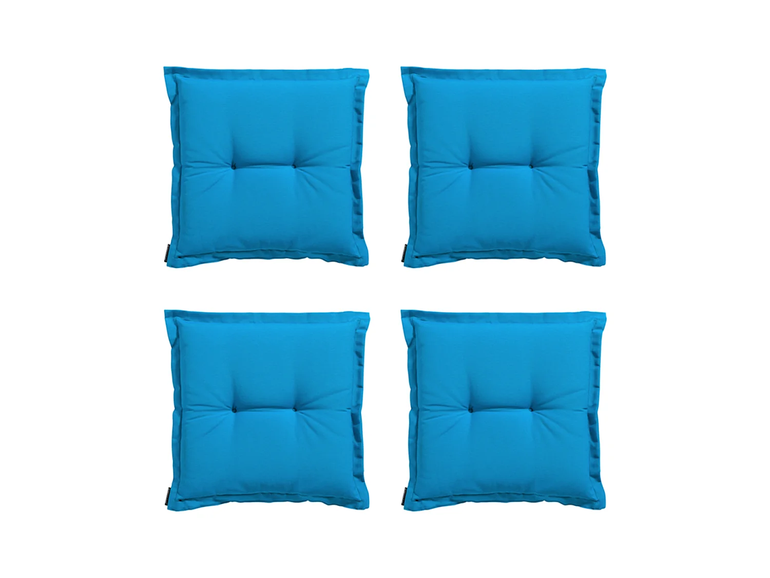 Coussin d'assise Panama aqua - Environ 50x50 cm - Lot de 4