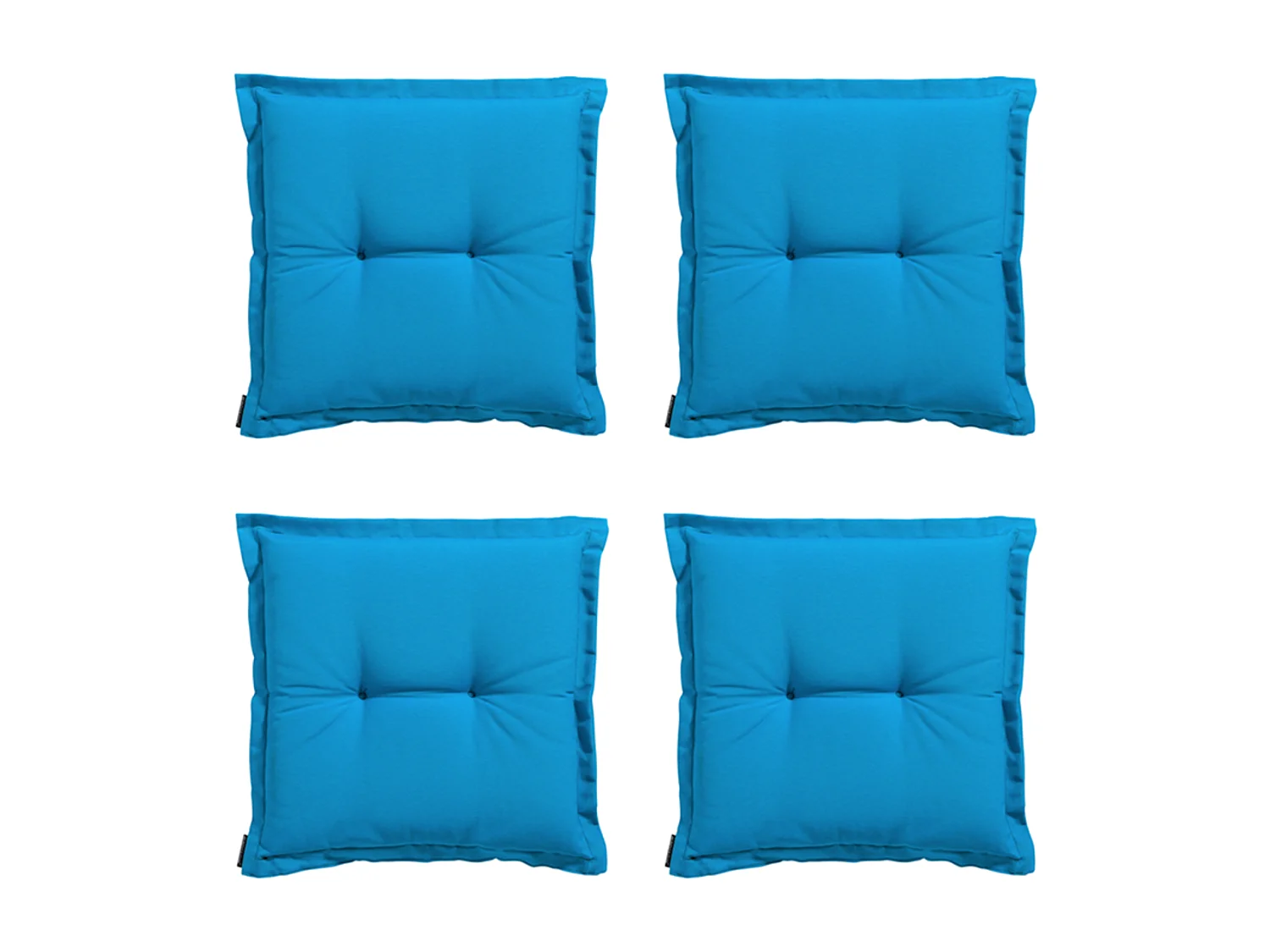 Coussin d'assise Panama aqua - Environ 50x50 cm - Lot de 4