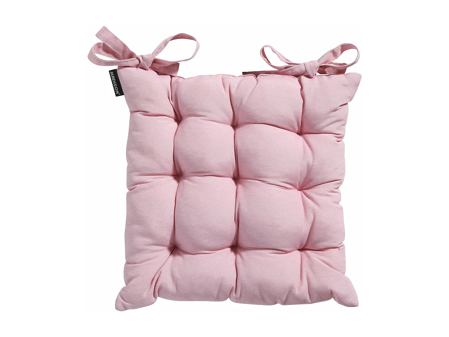 Coussin d'assise Tuscany Panama rose tendre - Env. 46 x 46 cm - Lot de 4