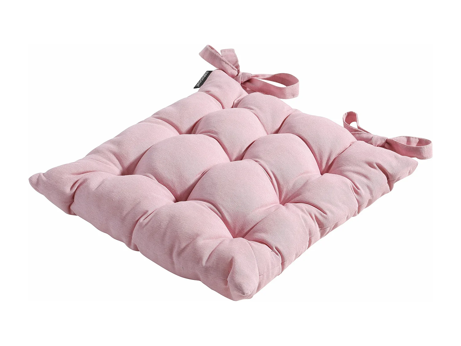 Coussin d'assise Tuscany Panama rose tendre - Env. 46 x 46 cm - Lot de 4