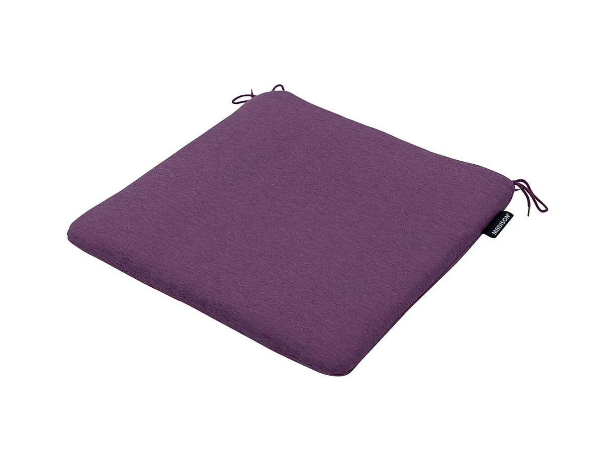 Coussin d'assise Panama violet - Environ 40 x 40 cm - Lot de 4