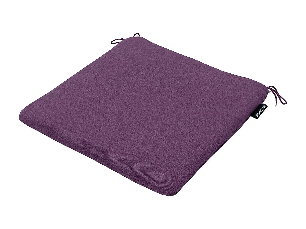 Coussin d'assise Panama violet - Environ 40 x 40 cm - Lot de 4