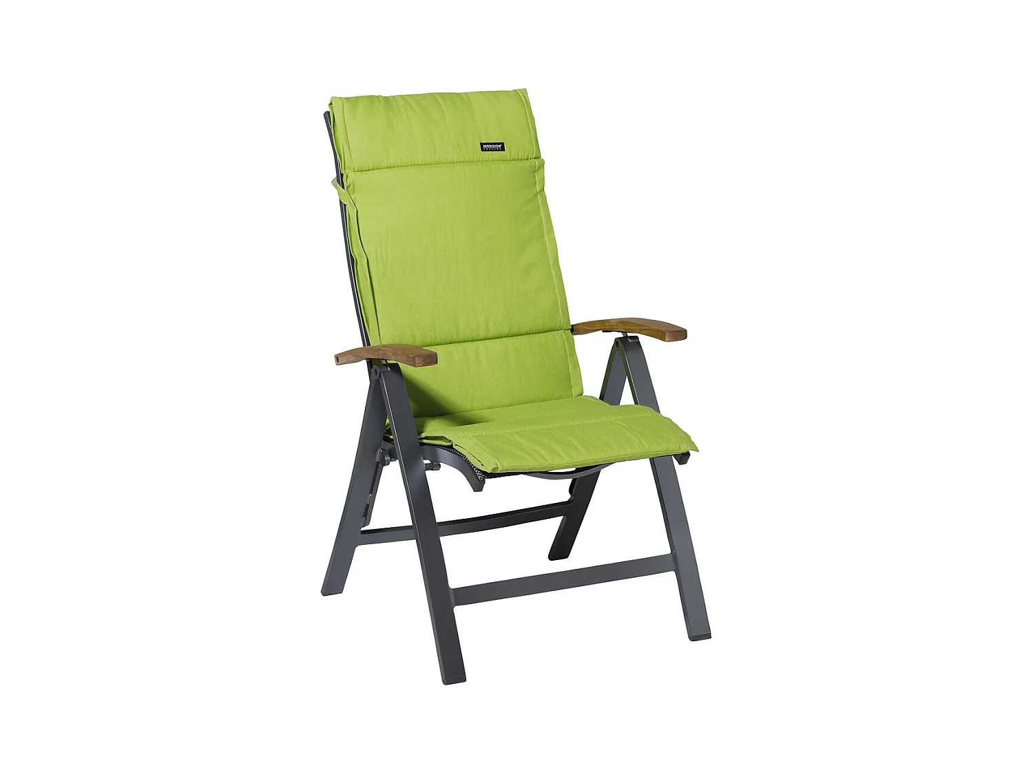 Coussin de jardin Fiber Deluxe Panama citron vert - Env. 125 x 50 cm - Lot de 4