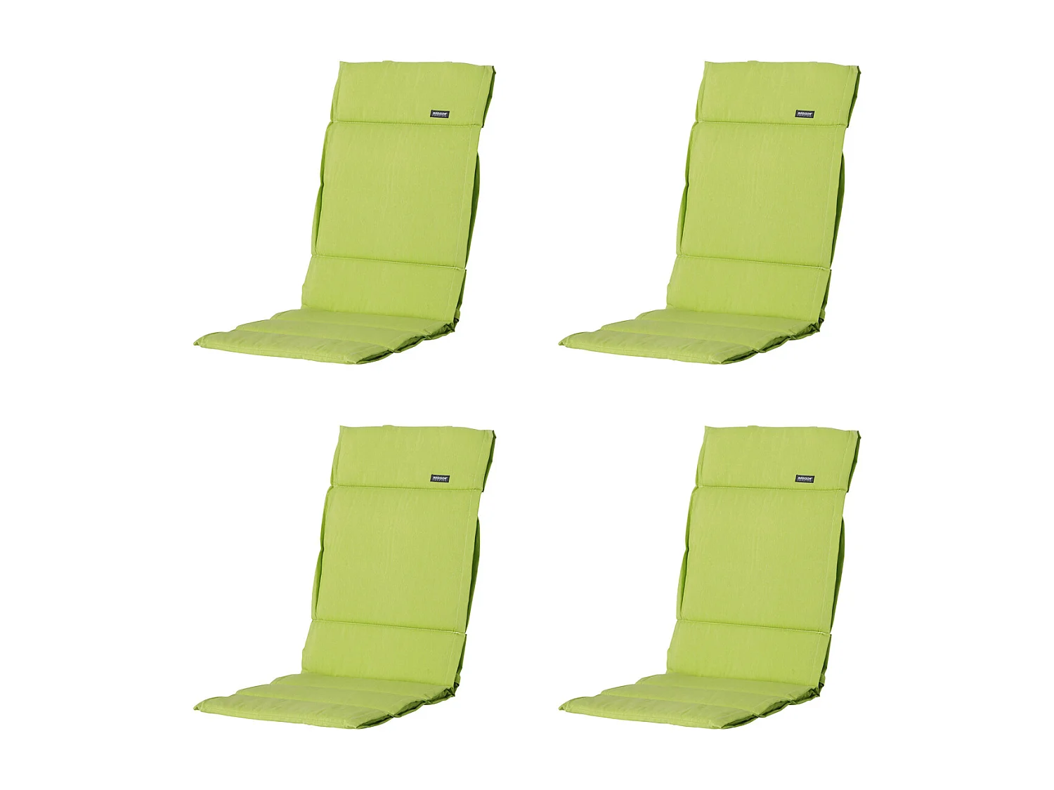 Gartenkissen Fiber Deluxe Panama limette - Ca. 125x50 cm - 4er Set