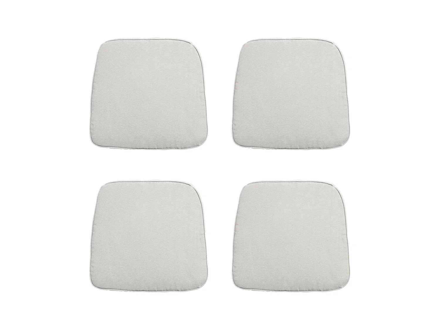 Coussin d'assise en osier Panama lin - Environ 48 x 48 cm - Lot de 4