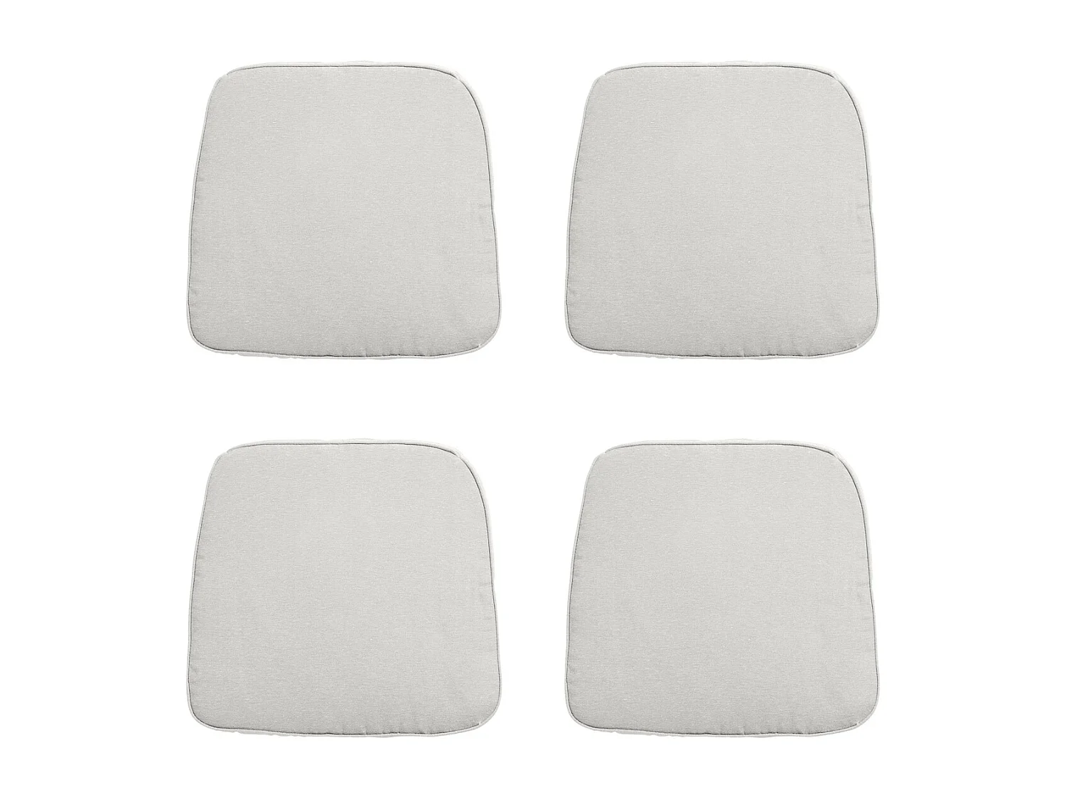 Coussin d'assise en osier Panama lin - Environ 48 x 48 cm - Lot de 4