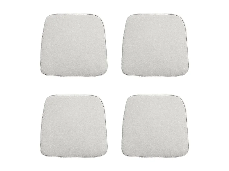 Coussin d'assise en osier Panama lin - Environ 48 x 48 cm - Lot de 4