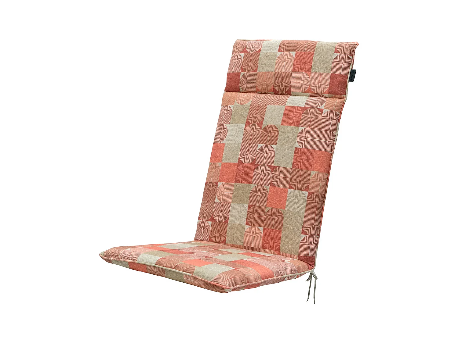 Coussin de chaise de jardin dossier haut Jacky Terra - Environ 120 x 50 cm - Lot de 4