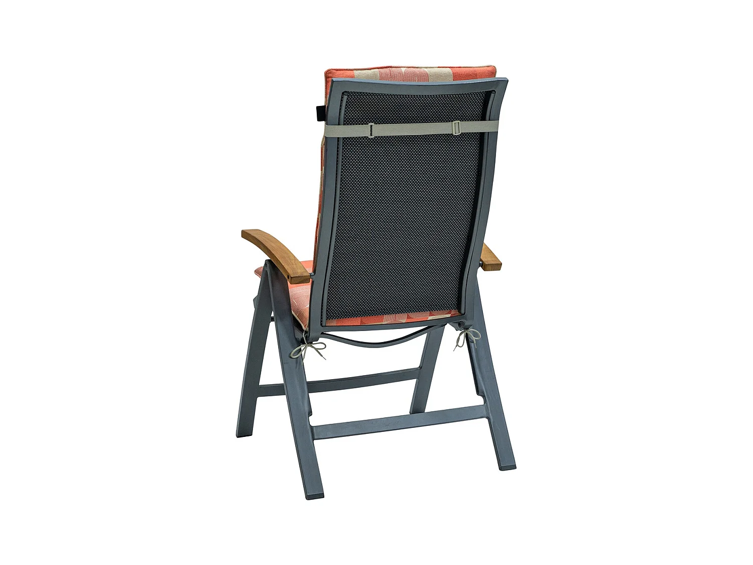 Coussin de chaise de jardin dossier haut Jacky Terra - Environ 120 x 50 cm - Lot de 4