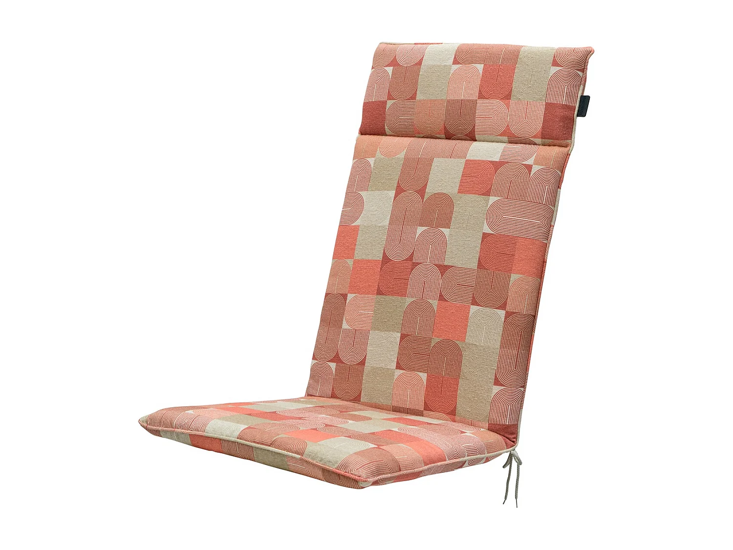 Coussin de chaise de jardin dossier haut Jacky Terra - Environ 120 x 50 cm - Lot de 4