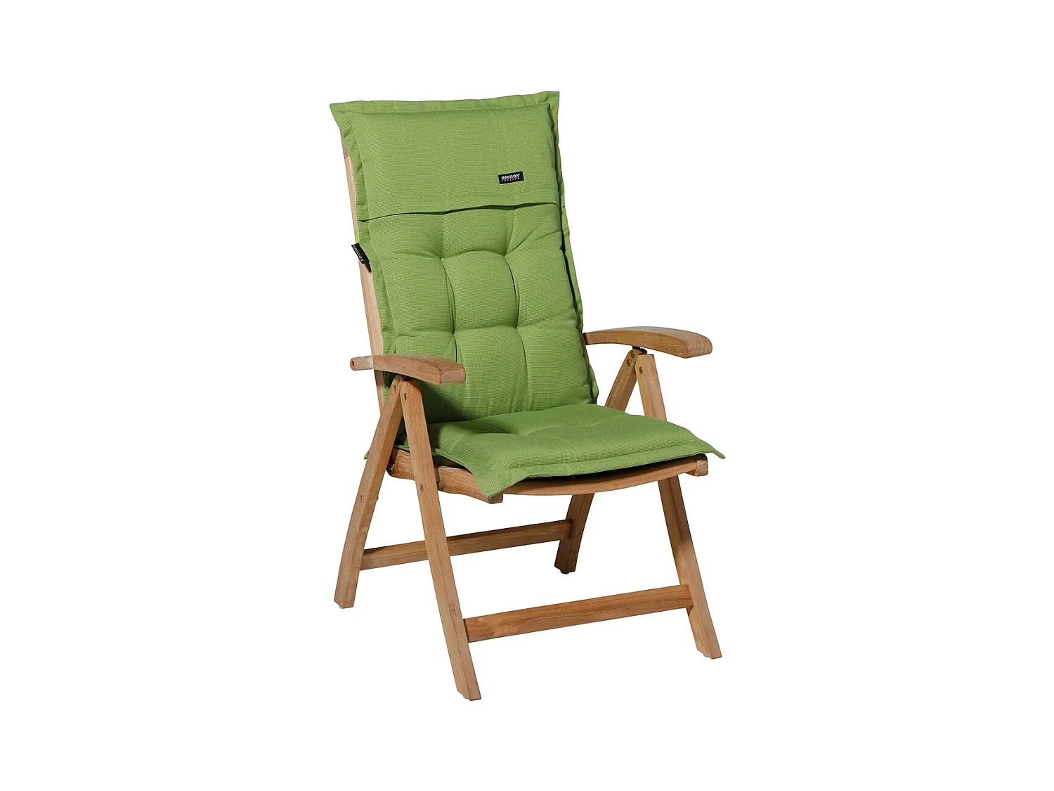 Coussin de chaise de jardin Low Back Rib citron vert - Environ 105 x 50 cm - Lot de 4