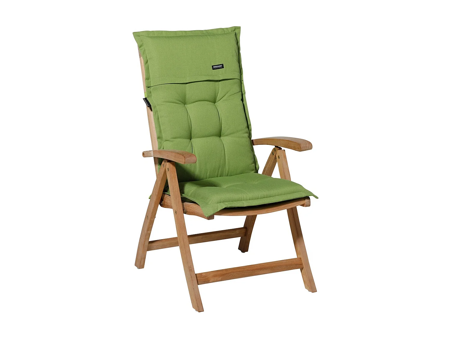 Coussin de chaise de jardin Low Back Rib citron vert - Environ 105 x 50 cm - Lot de 4