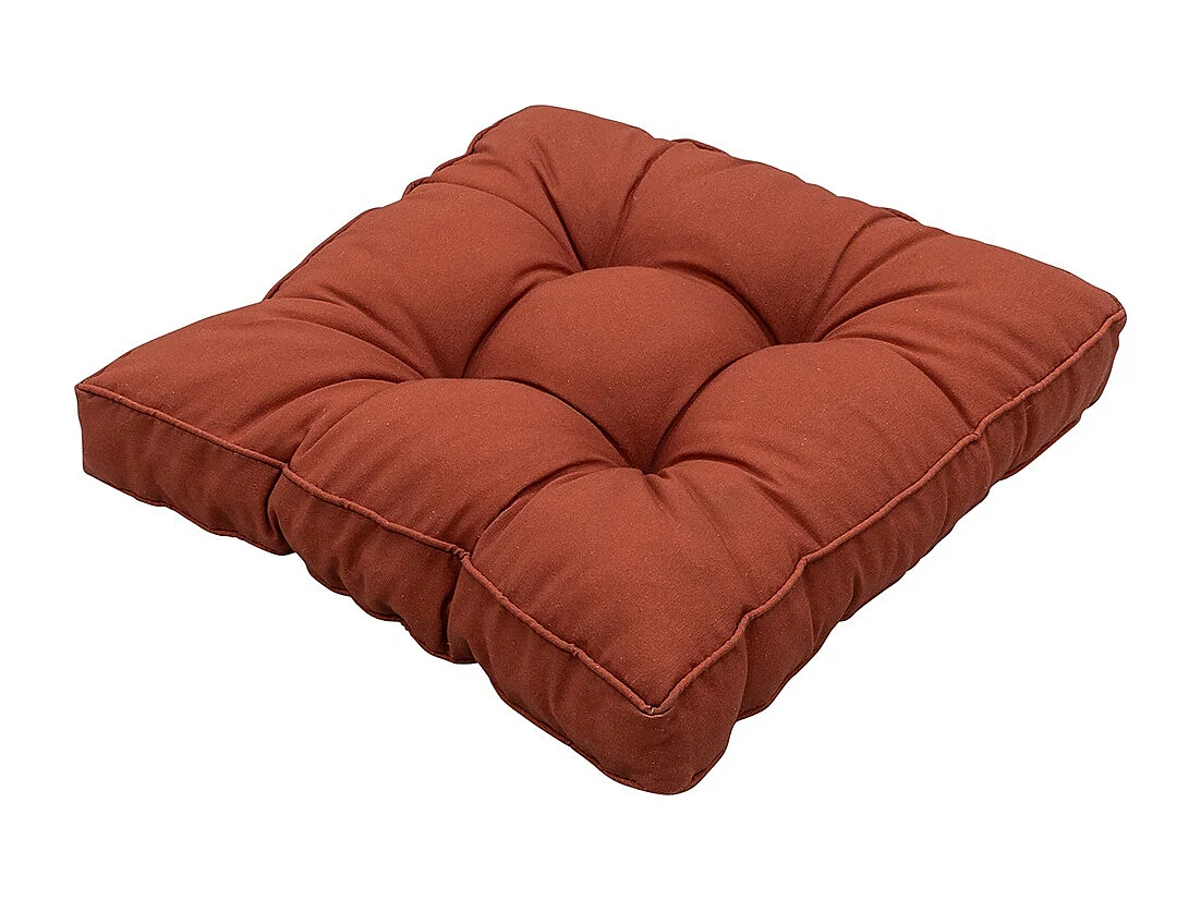 Coussin d'assise Florance Panama terra - Env. 47x47 cm - Lot de 4