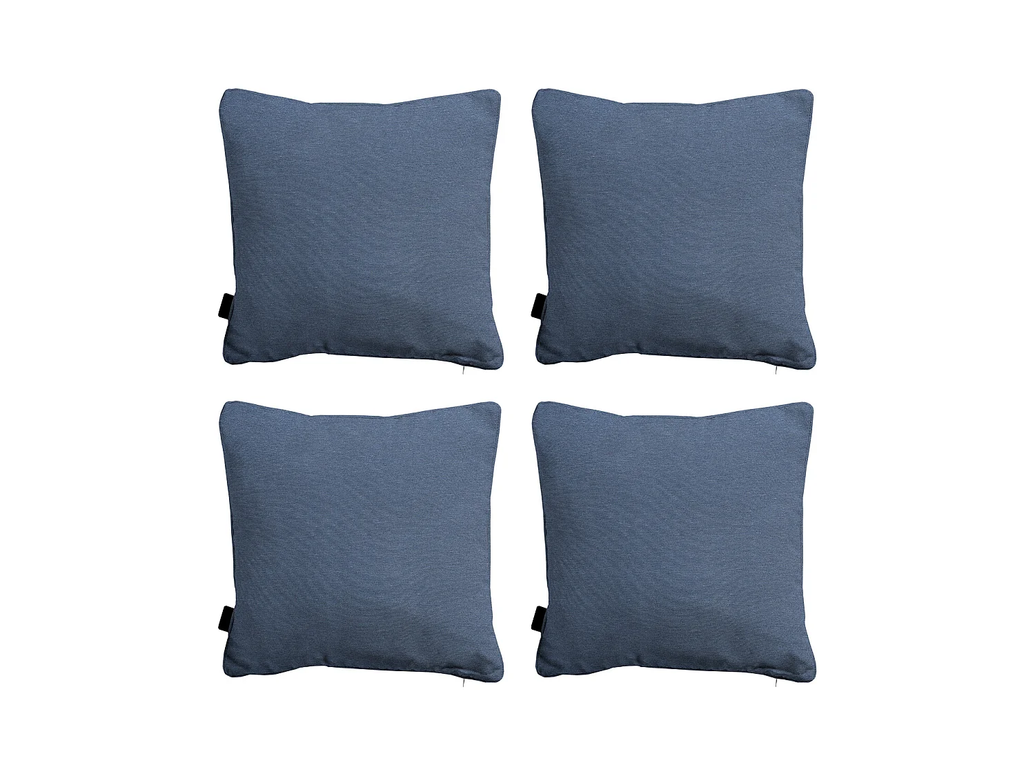 Coussin décoratif Panama bleu saphir - Env. 45x45 cm - Lot de 4