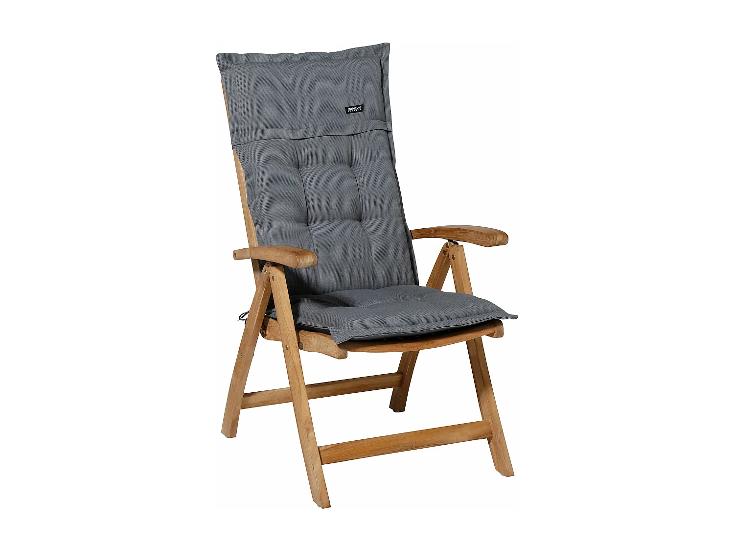 Coussin de chaise de jardin Low Back Rib gris - Environ 105 x 50 cm - Lot de 4