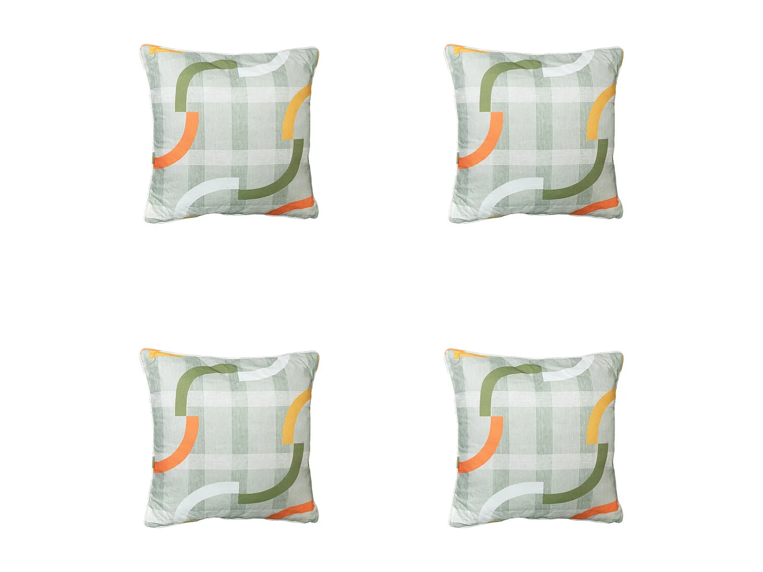Coussin décoratif Tess orange - Env. 50x50 cm - Lot de 4