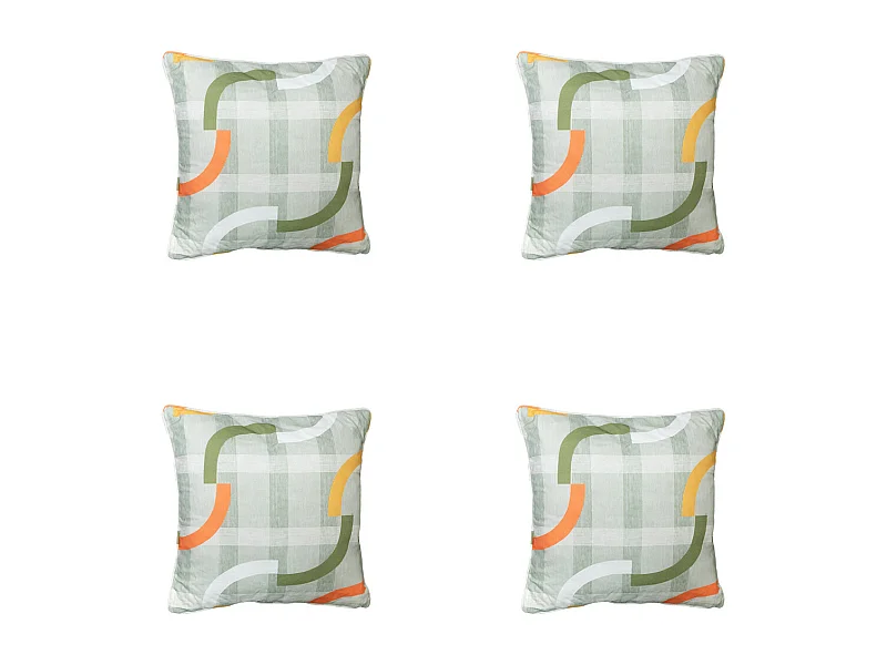 Coussin décoratif Tess orange - Env. 50x50 cm - Lot de 4