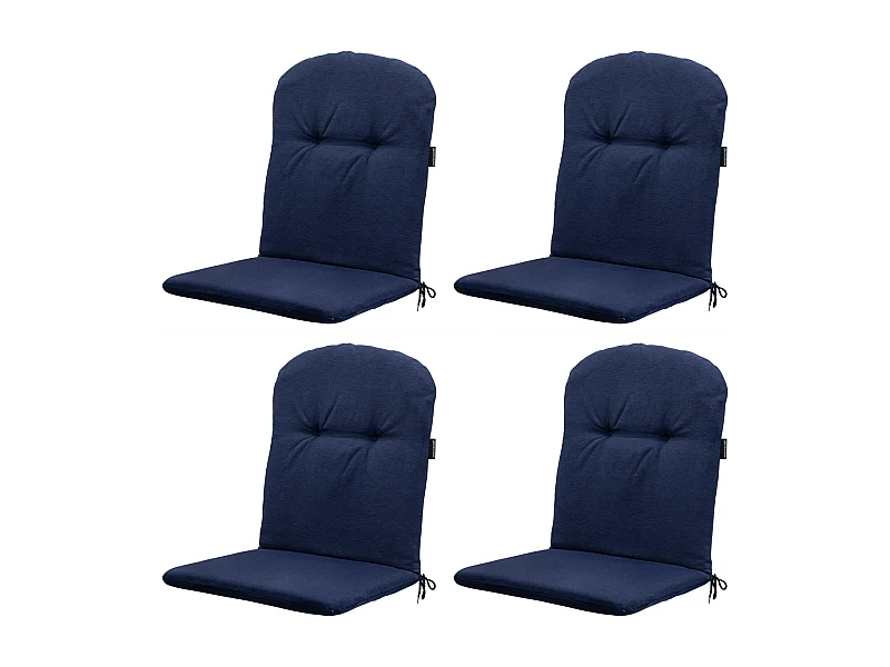 Tub Chair Kissen High Back Panama indigo - Ca. 96x45 cm - 4er Set