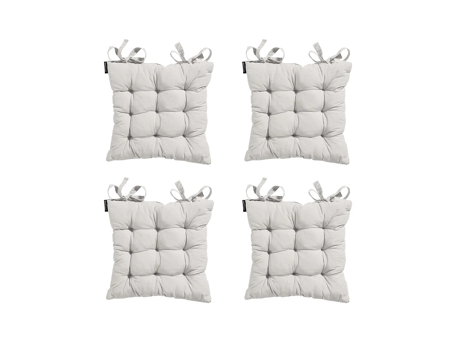 Coussin d'assise Toscane Naples sable - Environ 46 x 46 cm - Lot de 4