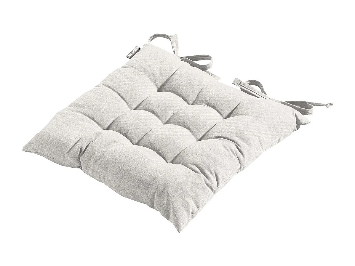 Coussin d'assise Toscane Naples sable - Environ 46 x 46 cm - Lot de 4