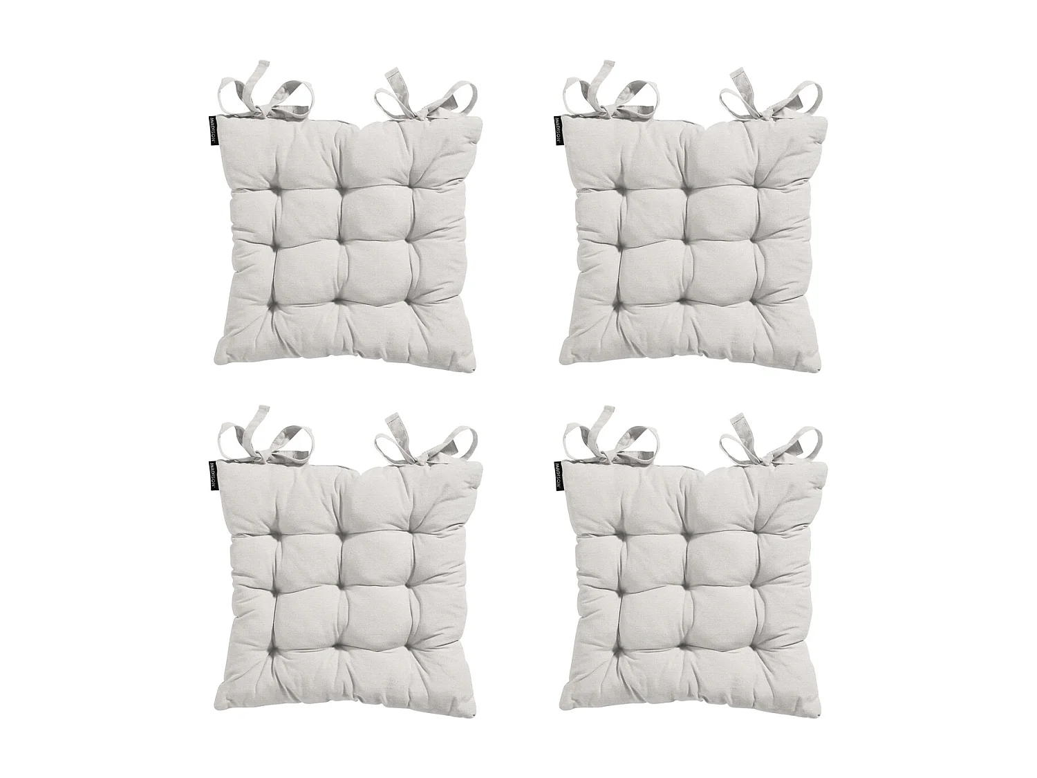 Coussin d'assise Toscane Naples sable - Environ 46 x 46 cm - Lot de 4