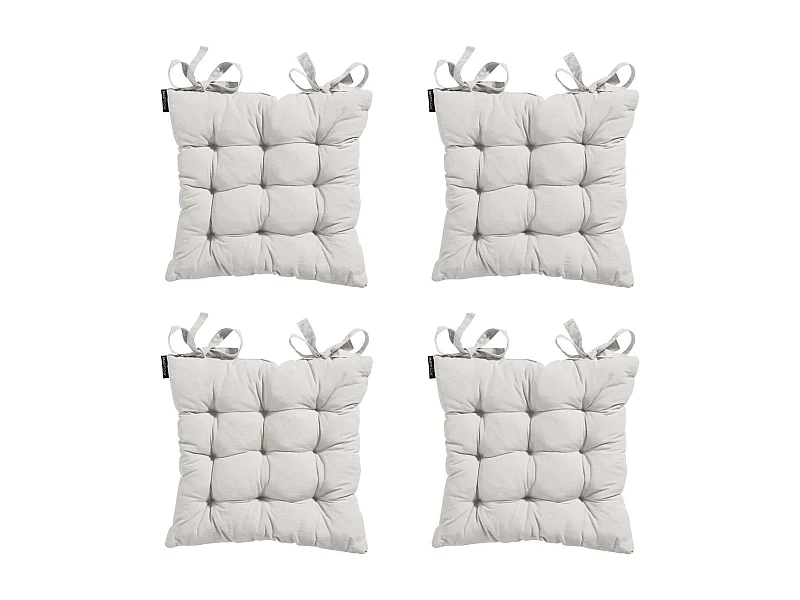 Coussin d'assise Toscane Naples sable - Environ 46 x 46 cm - Lot de 4