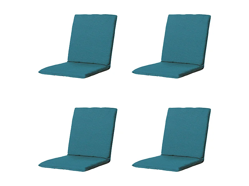 Stapelstoelkussen Panama sea blue - Ca. 97x49 cm - Set van 4