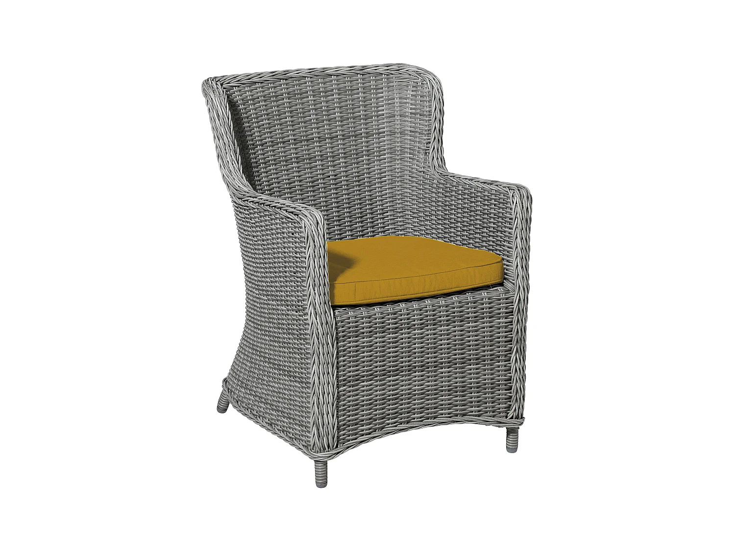 Coussin d'assise Wicker Gold toile éco+ - Env. 48 x 48 cm - Lot de 4