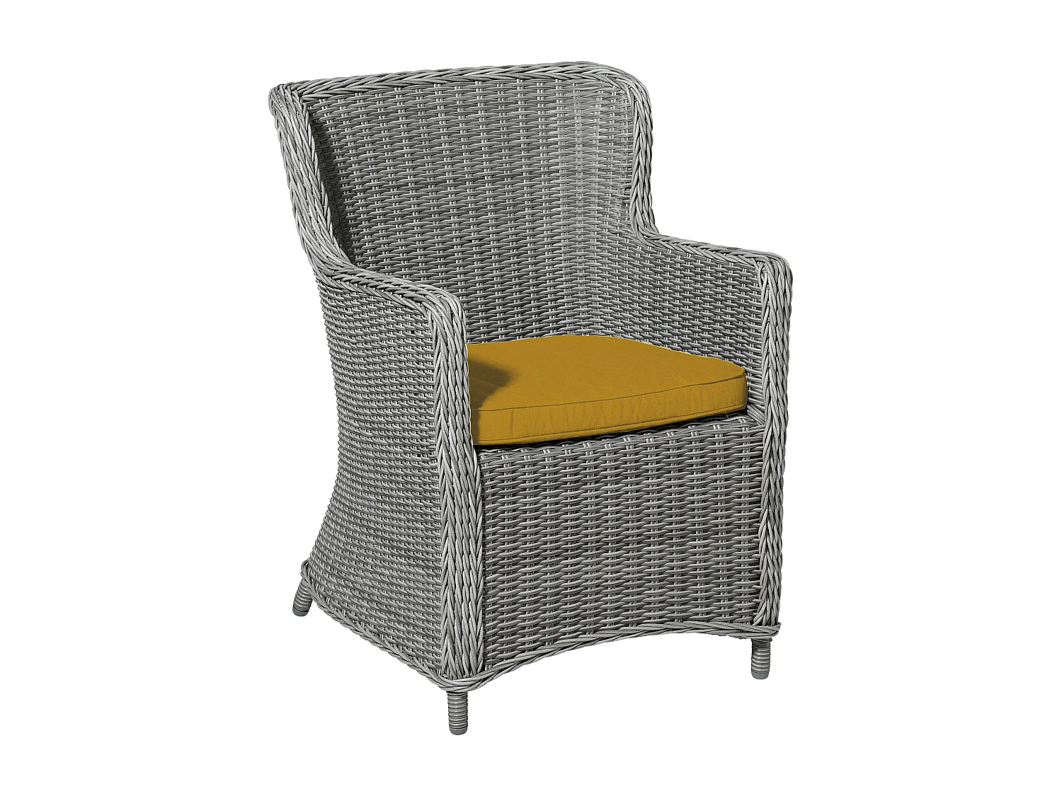 Coussin d'assise Wicker Gold toile éco+ - Env. 48 x 48 cm - Lot de 4