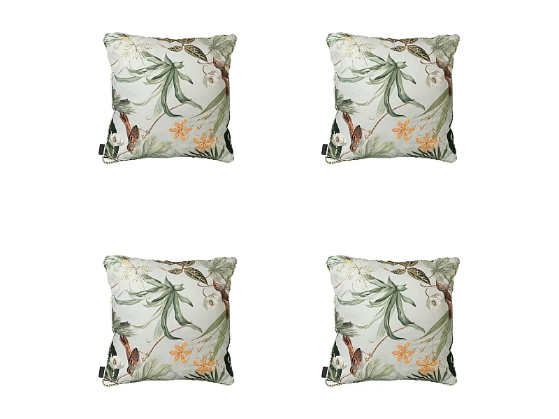 Coussin décoratif vert Grasse - Env. 50x50 cm - Lot de 4