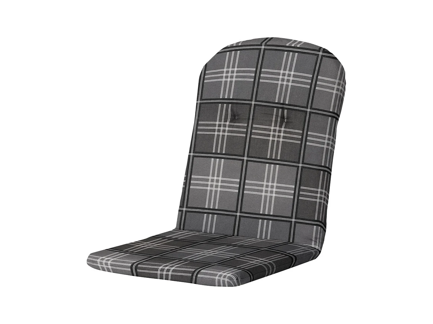 Coussin de fauteuil haut dossier Patchy gris - Environ 96 x 45 cm - Lot de 4