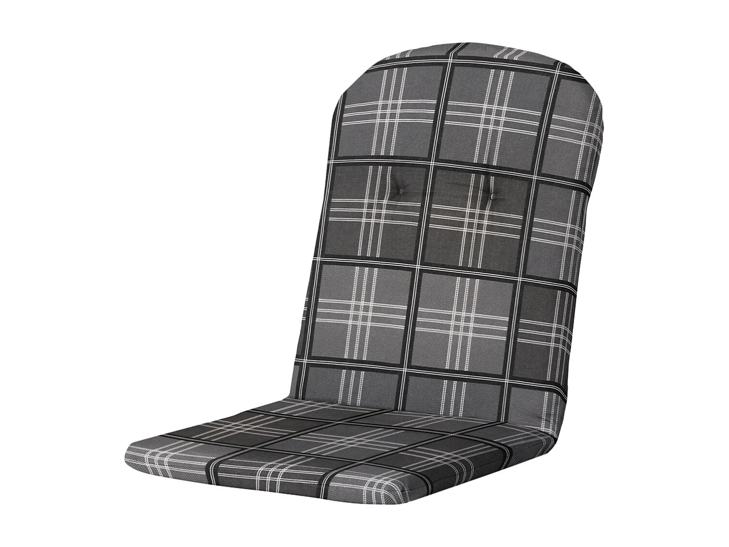 Coussin de fauteuil haut dossier Patchy gris - Environ 96 x 45 cm - Lot de 4