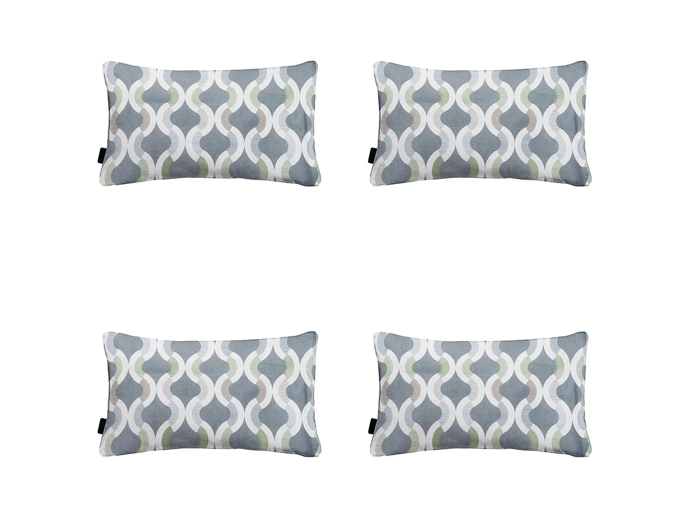 Cojín decorativo Trivia gris - Aprox. 30x50 cm - Juego de 4