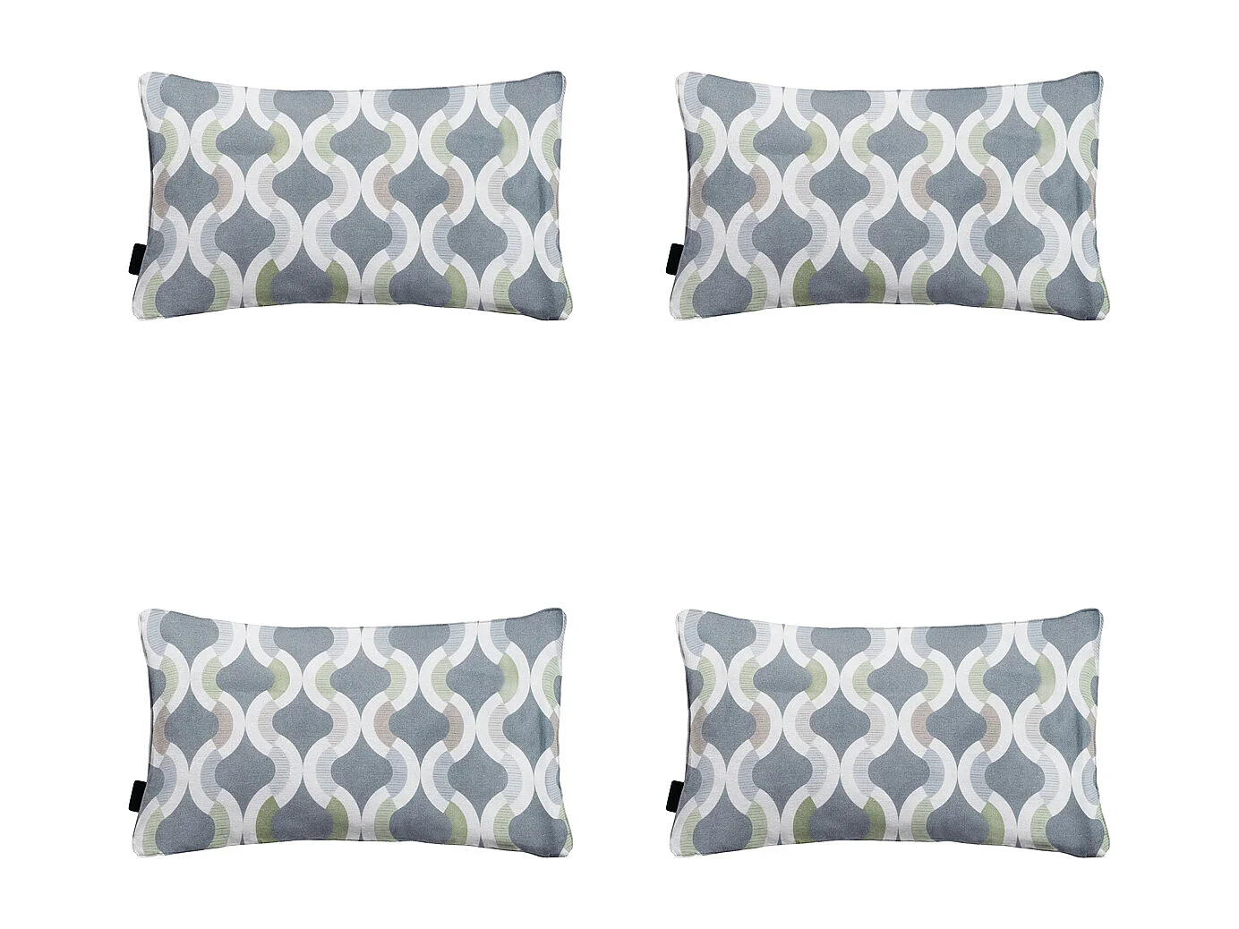 Sierkussen Trivia grey - Ca. 30x50 cm - Set van 4