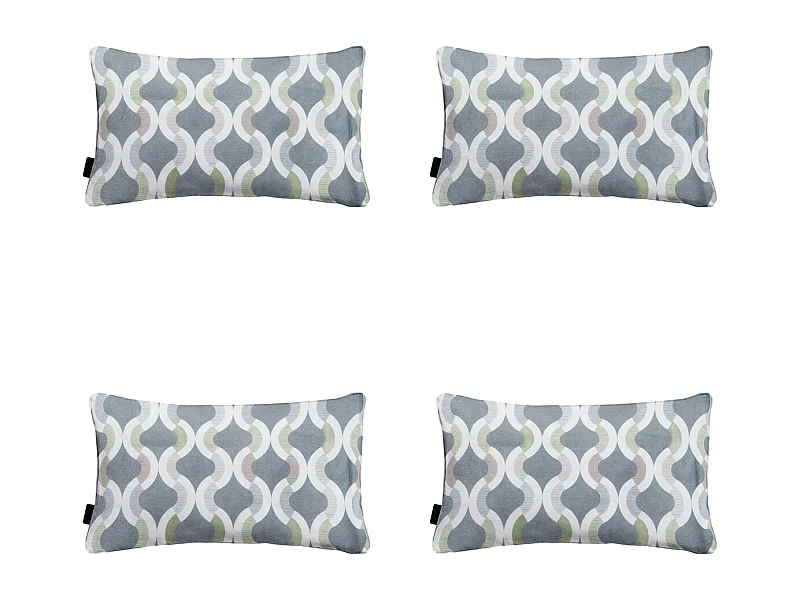 Sierkussen Trivia grey - Ca. 30x50 cm - Set van 4