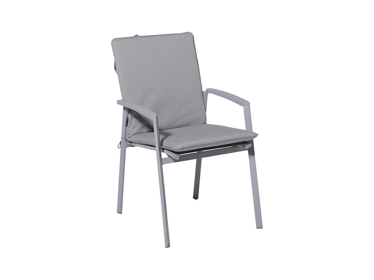 Coussin de chaise empilable Manchester gris clair - Environ 97 x 49 cm - Lot de 4