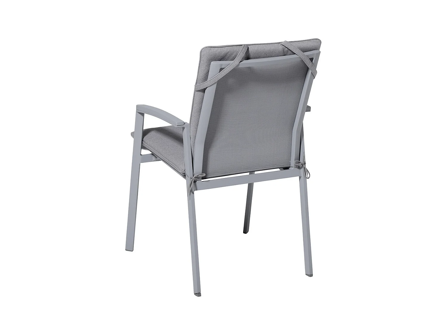 Coussin de chaise empilable Manchester gris clair - Environ 97 x 49 cm - Lot de 4