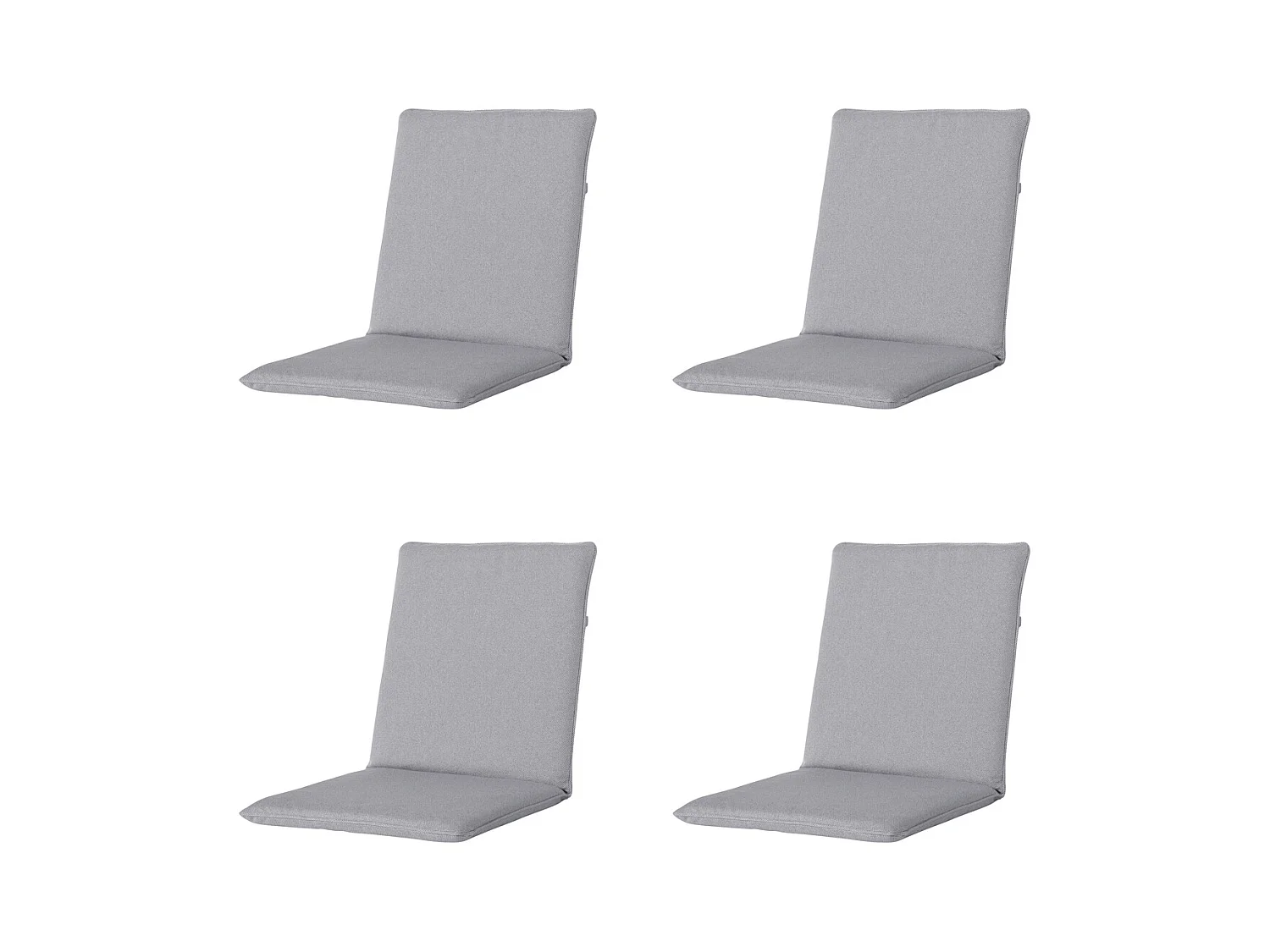 Coussin de chaise empilable Manchester gris clair - Environ 97 x 49 cm - Lot de 4