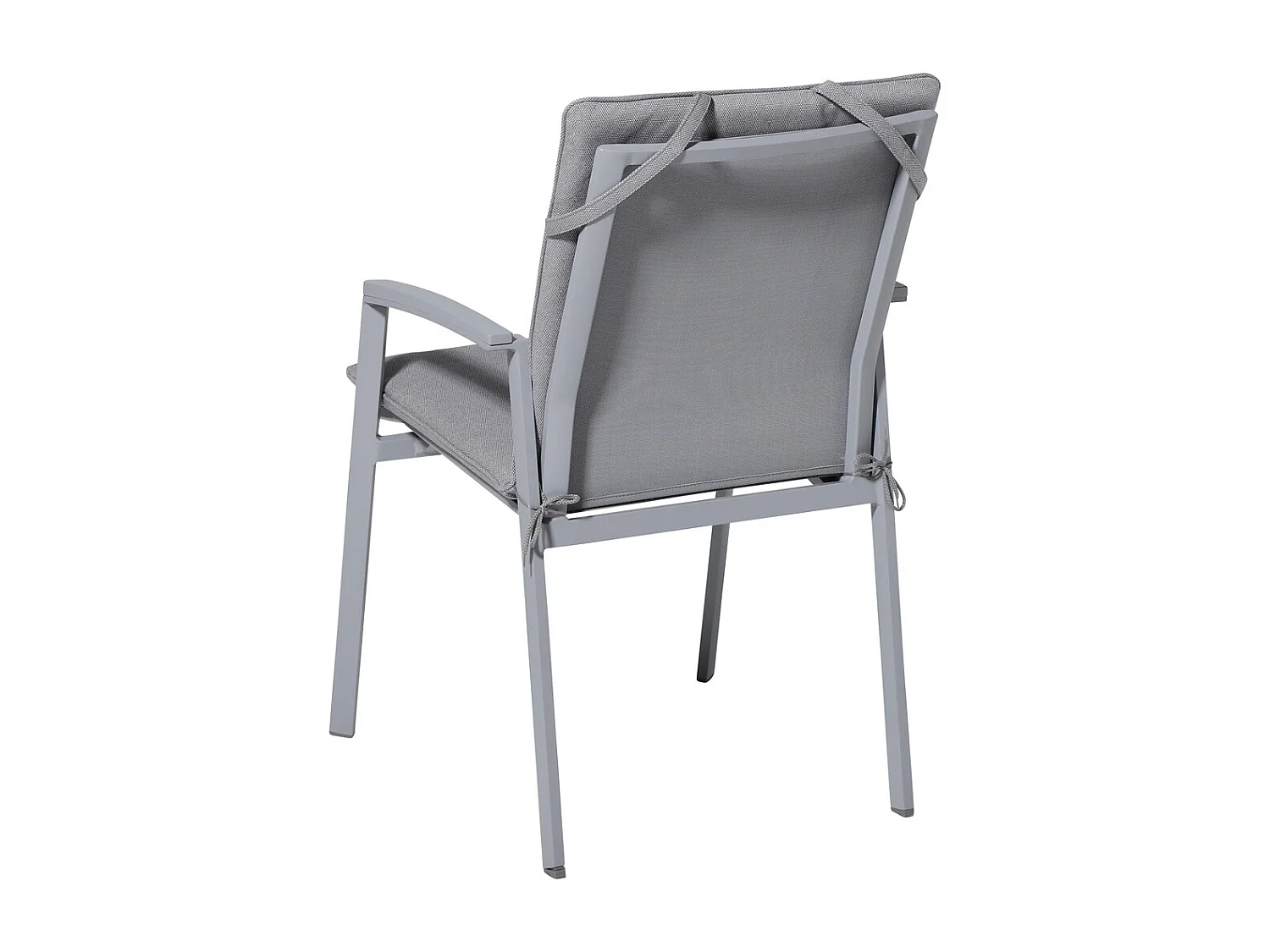 Coussin de chaise empilable Manchester gris clair - Environ 97 x 49 cm - Lot de 4