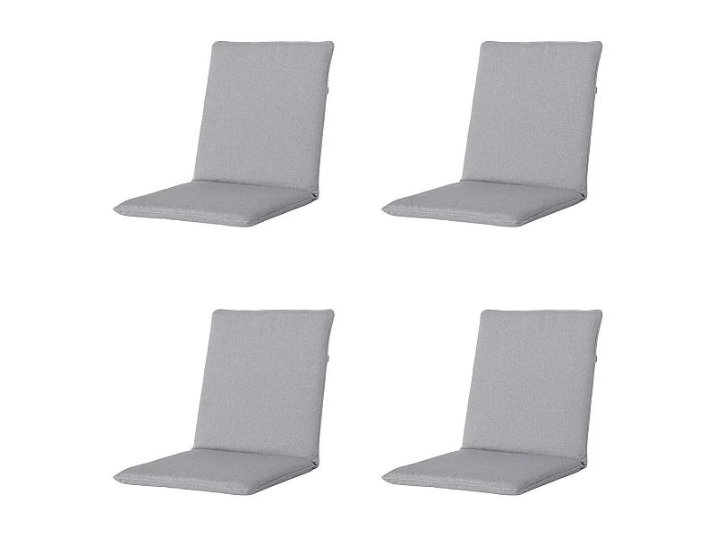Stapelstoelkussen Manchester light grey - Ca. 97x49 cm - Set van 4