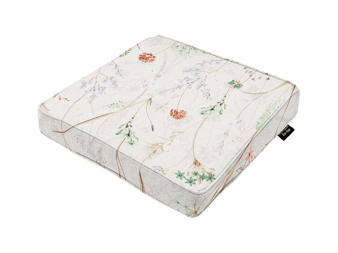 Coussin d'assise Donna en toile naturelle éco+ - Dimensions approximatives : 40 x 40 cm - Lot de 4