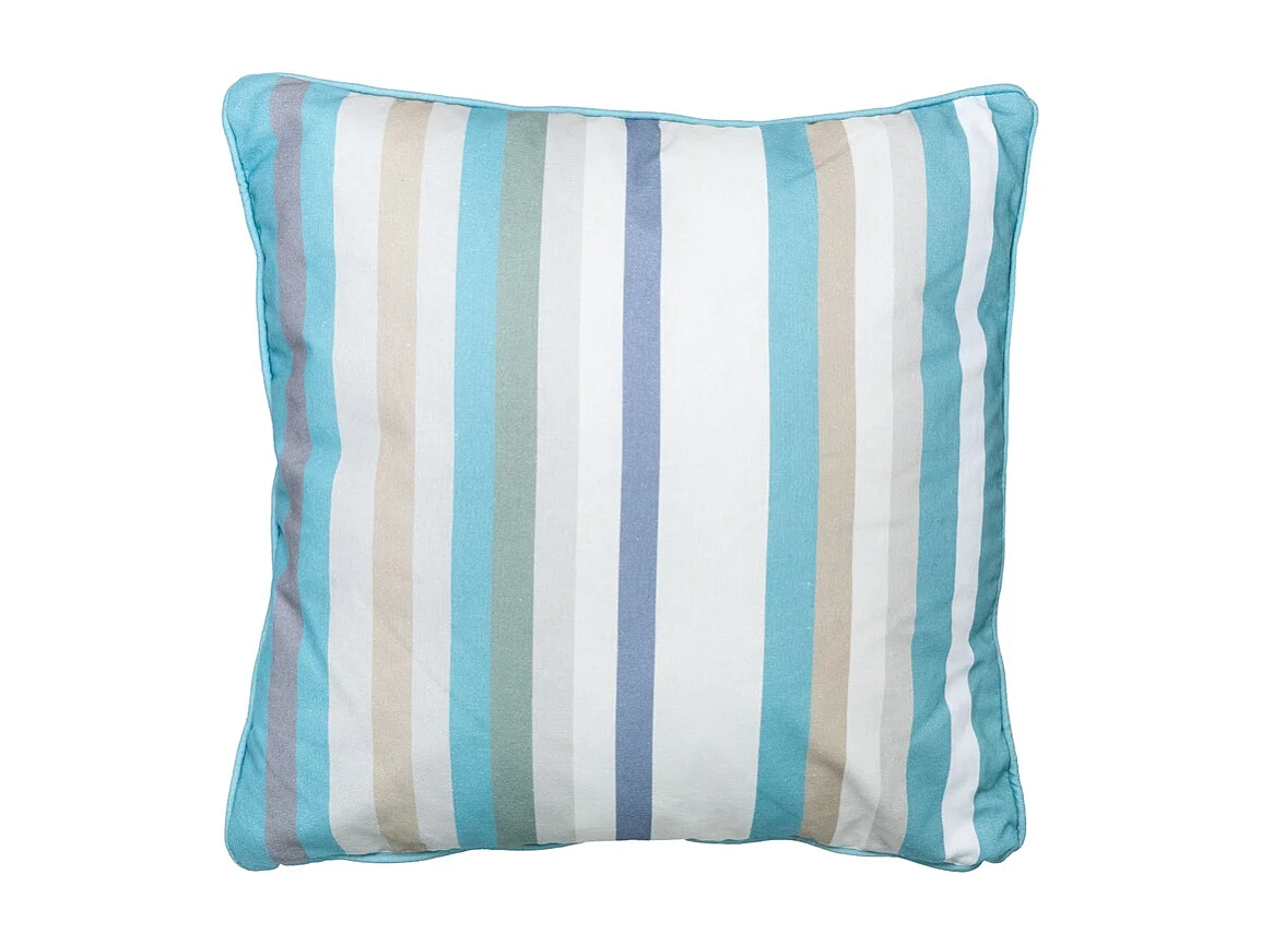 Coussin décoratif Righe azur - Env. 50x50 cm - Lot de 4