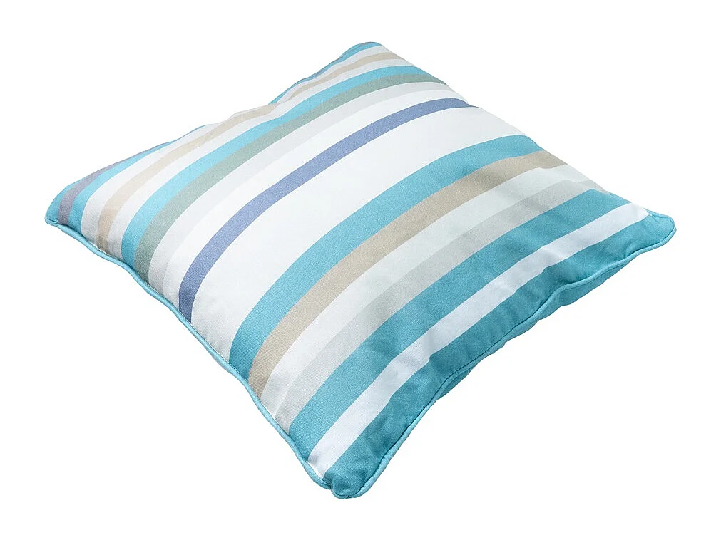 Coussin décoratif Righe azur - Env. 50x50 cm - Lot de 4