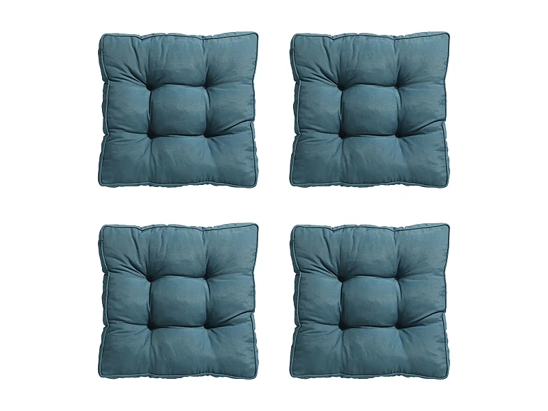 Zitkussen Florance Panama sea blue - Ca. 47x47 cm - Set van 4