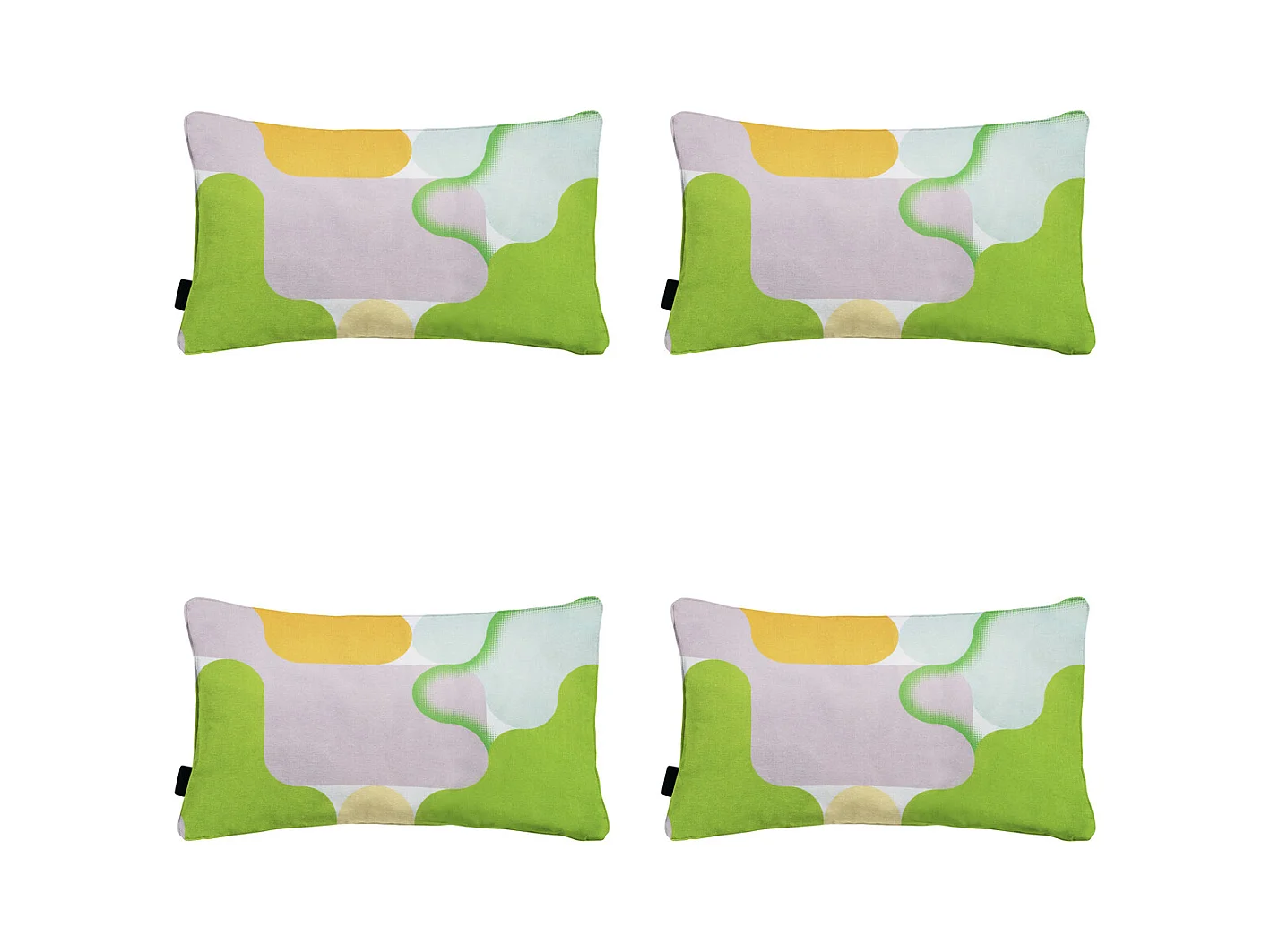 Coussin décoratif Grafi lilas - Env. 30x50 cm - Lot de 4