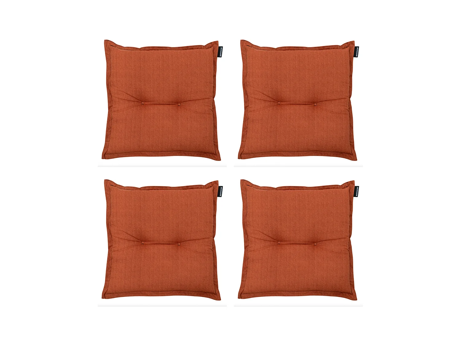 Coussin d'assise Basic Terra - Environ 50x50 cm - Lot de 4