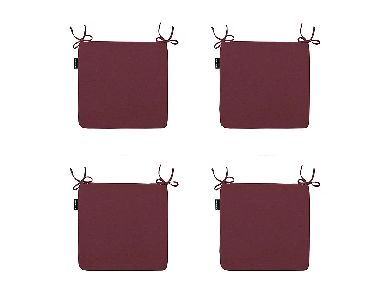 Zitkussen Panama bordeaux - Ca. 40x40 cm - Set van 4